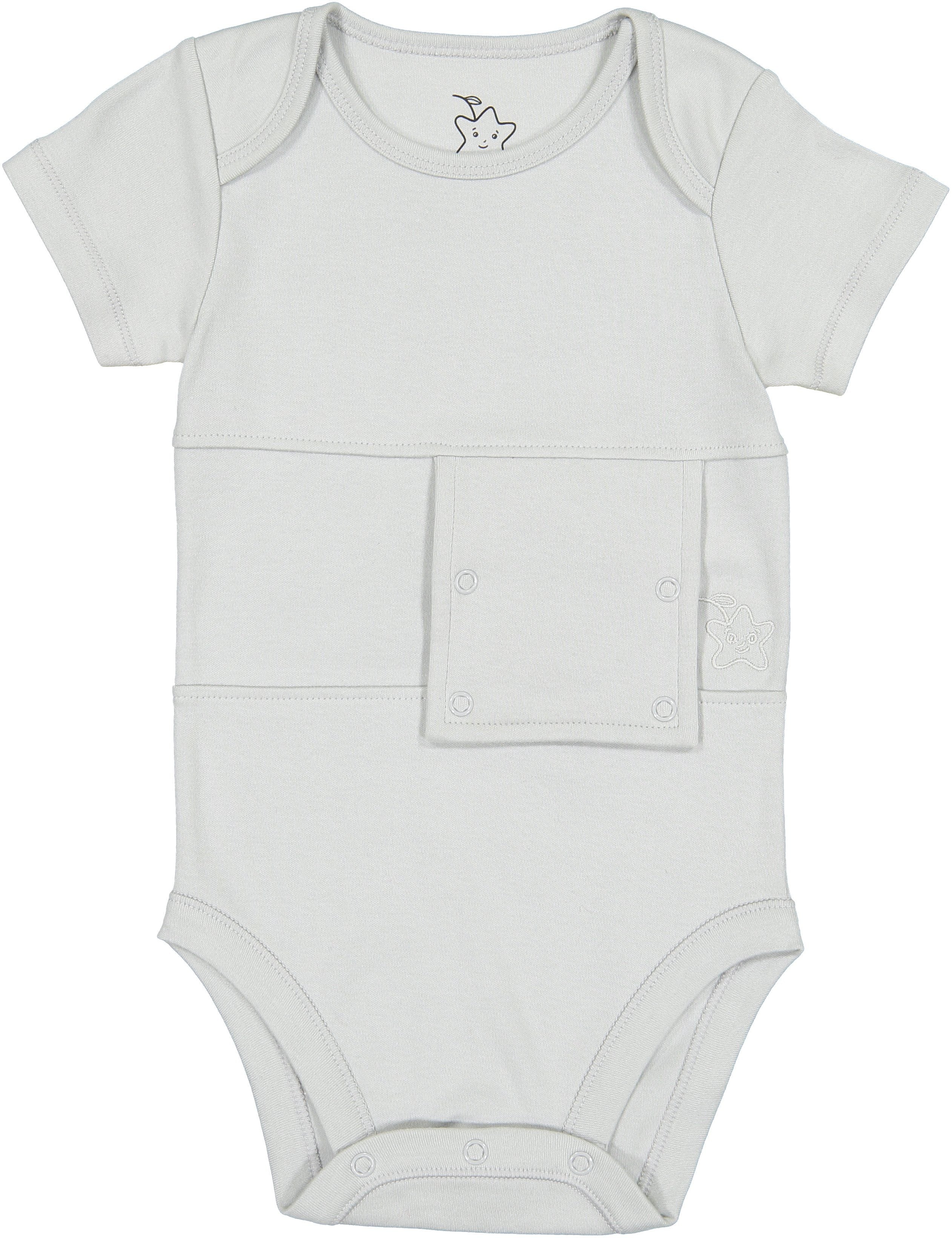 Cool Grey Feeding Tube Onesie