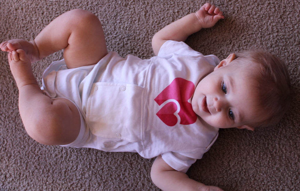 Double Heart Feeding Tube Onesie