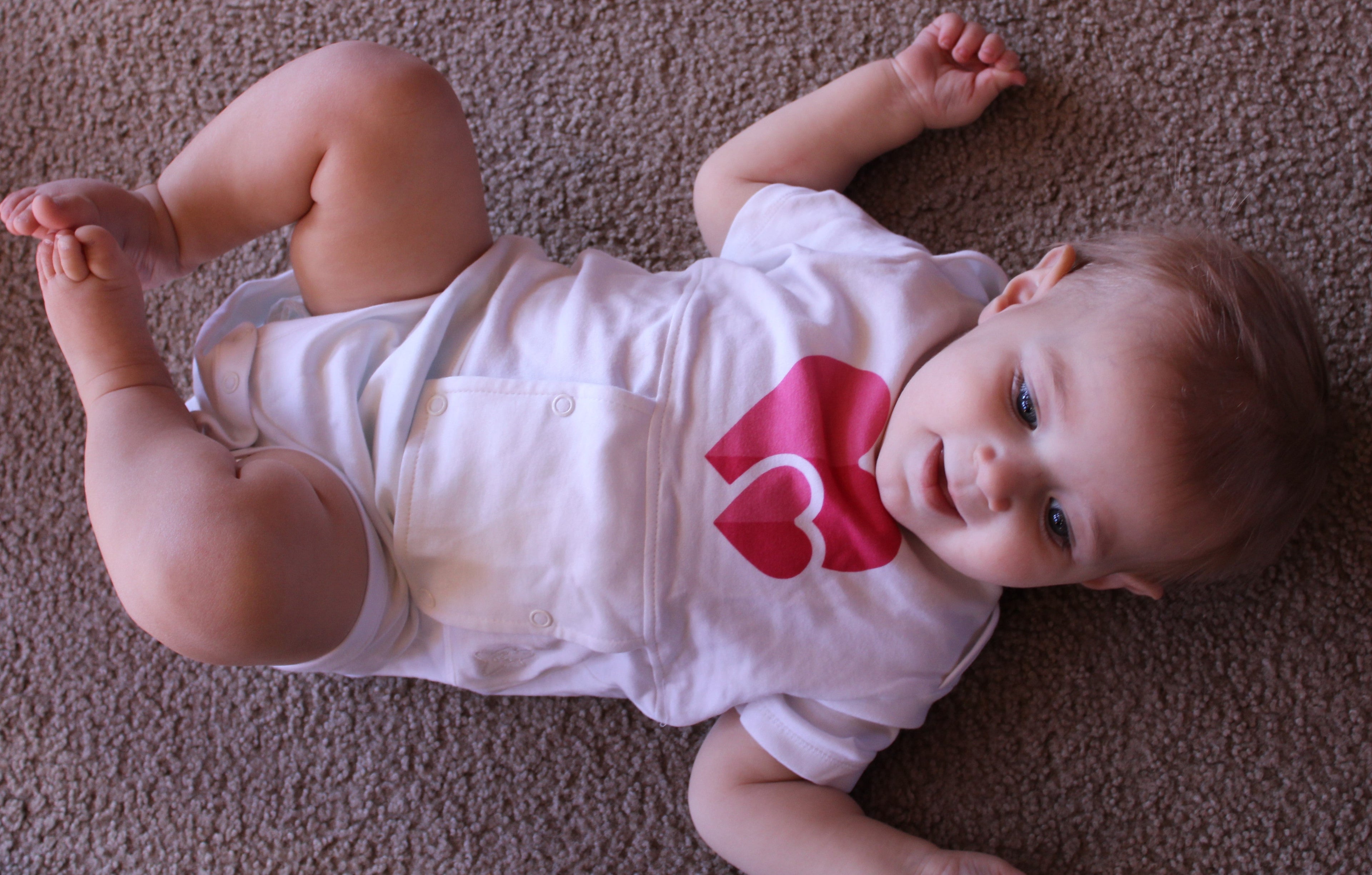 Double Heart Feeding Tube Onesie