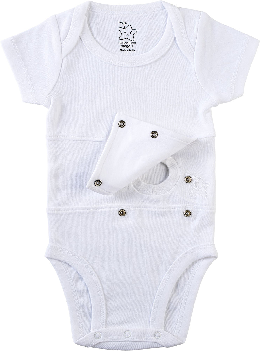 All White Feeding Tube Onesie (three pack)  Buy More and Save