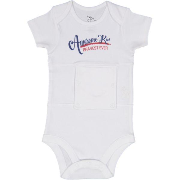 Awesome Kid Boys Blue/Red Feeding Tube Onesie