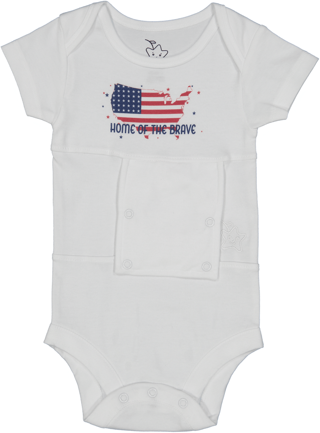Home Of The Brave Feeding Tube Onesie