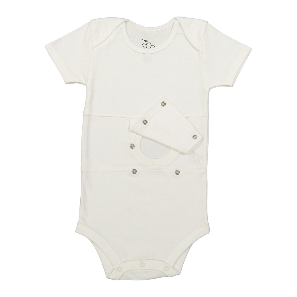 Adaptive Clothing All White Feeding Tube Onesie
