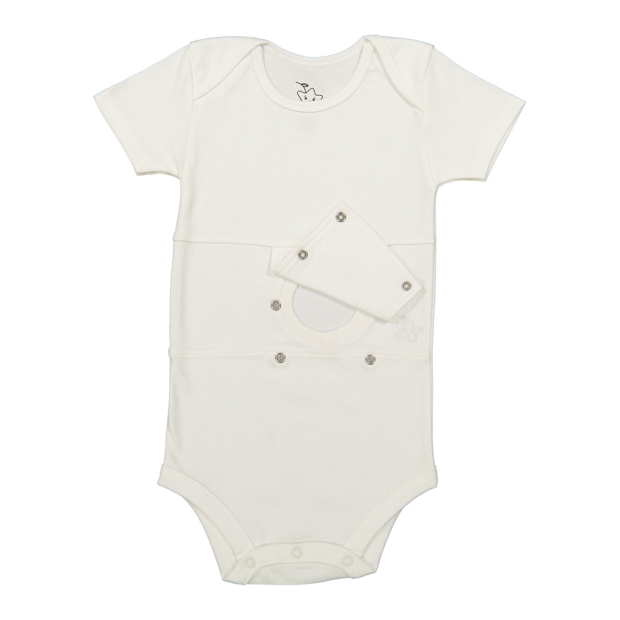 Adaptive Clothing All White Feeding Tube Onesie